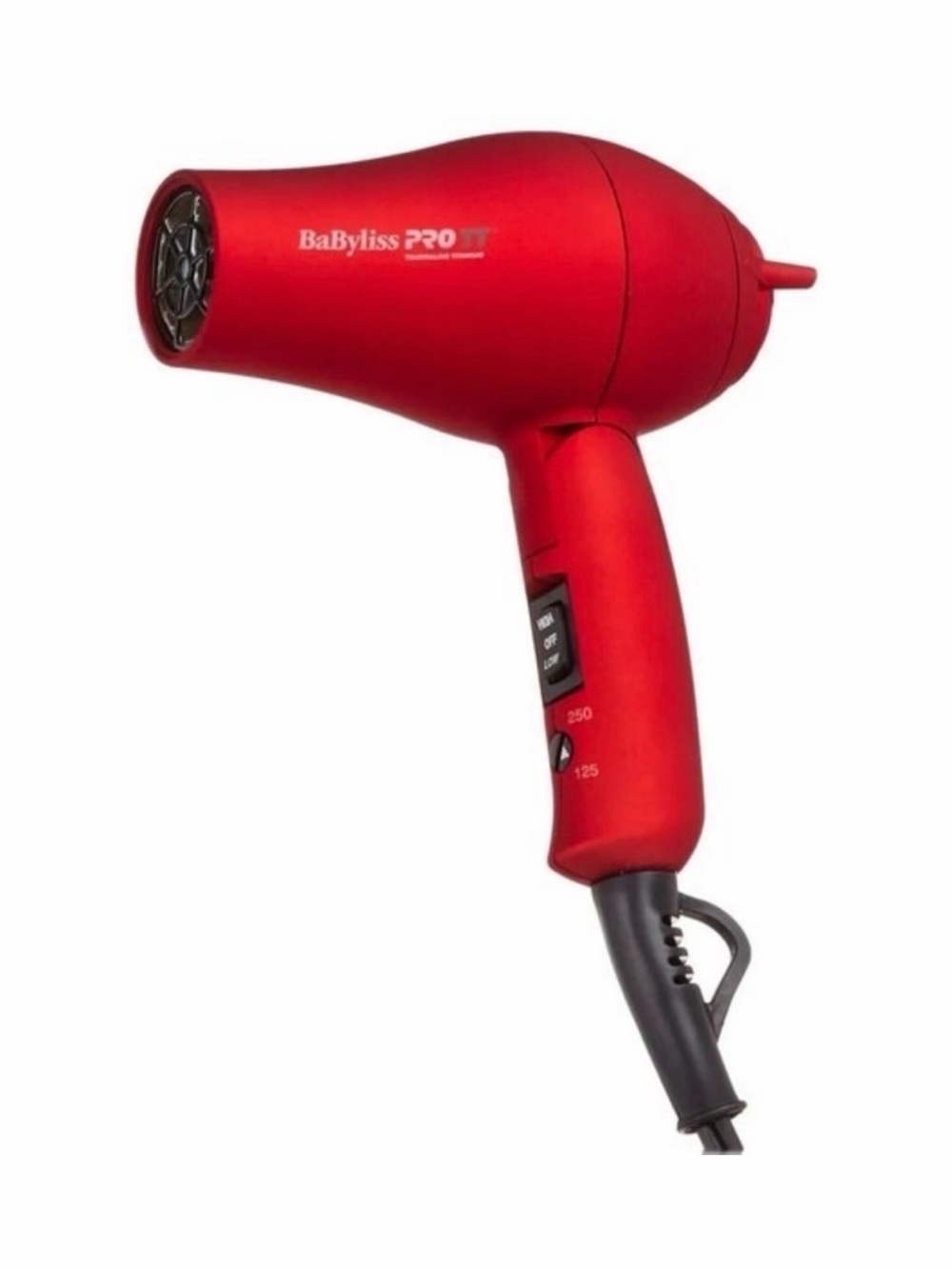 BaByliss Pro Tourmaline Titanium Red Compact Hair Dryer.